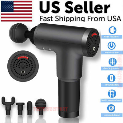 Reset Ritual Deep Tissue Percussion Massage Gun with interchangeable heads